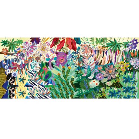 Uitdagende gallery puzzel - Rainbow tigers - 1000 stukjes