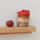 Set van 4 siliconen bowls Iggy - Apple red & tuscany rose multi mix