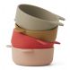 Set van 4 siliconen bowls Iggy - Apple red & tuscany rose multi mix