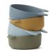 Set van 4 siliconen bowls Iggy - Golden caramel & blue multi mix