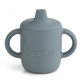 Neil drinkbeker met tuit - Dino whale blue