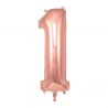 Folieballon cijfer - rose gold 1