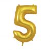 Folieballon cijfer - gold 5