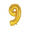 Folieballon cijfer - gold 9