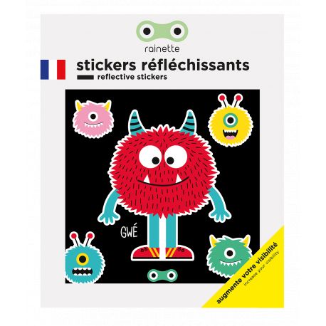 Reflecterende stickers - Rood monster