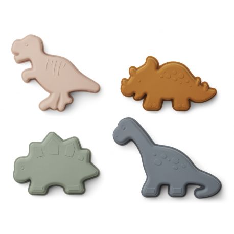 Gill zandvormpjes - 4-pack - Dino mix