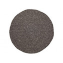 donkergrijs gevlochten tapijt uit wol (80 cm)*