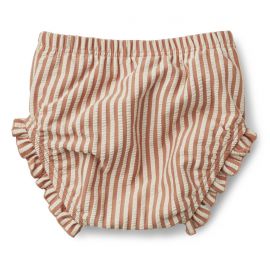Mila baby zwembroekje seersucker - Y & D Stripe: Tuscany rose & sandy