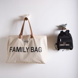 Grote tas Family bag - Ecru & Zwart
