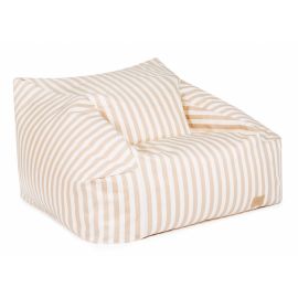 Chelsea Twill Zitzak - 72 x 75 x 42 cm - Taupe Stripes & Natural