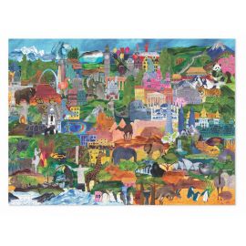 Familie puzzel - 1000 stukjes - World Collage