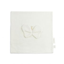 Lin français vlinder knuffeldoek - Off White - 32x32 cm