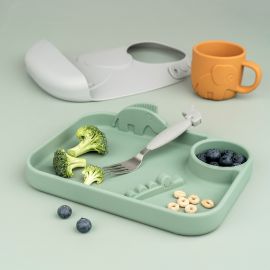 Peekaboo bord met vakjes Deer friends - Green