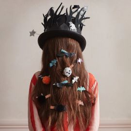 Haarspelden - Halloween Glitter Crow