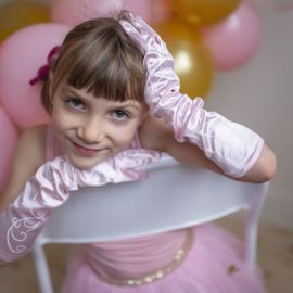 Prinsessen handschoenen Swirl - Light Pink