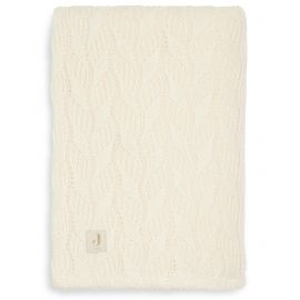 Deken Spring knit - Ivory & Coral fleece - 75 x 100 cm