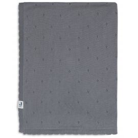 Deken Pointelle - Storm grey - - 100 x 150 cm