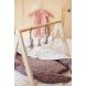 Deken Spring knit - Ivory & Coral fleece - 75 x 100 cm