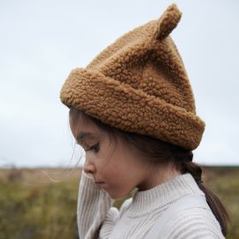 Bibi muts met oortjes - Golden caramel