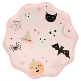 Grote papieren borden - Pastel Halloween - Set van 8