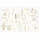Set van 8 placemats om in te kleuren - Christmas