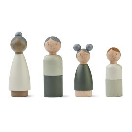 Lotta houten poppenfamilie - Hunter green mix