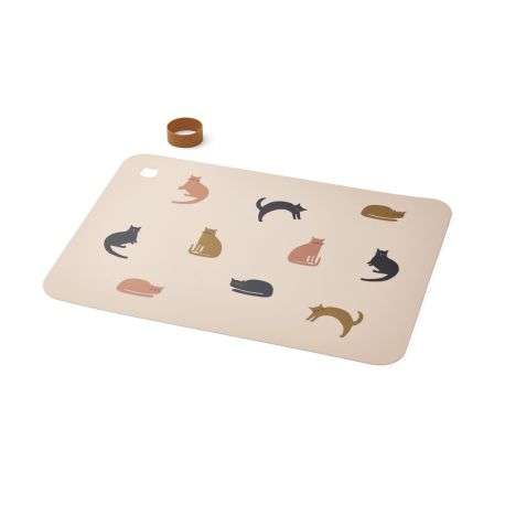 Siliconen placemat Jude - Miauw & Apple blossom mix