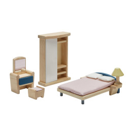 Plan Toys - Poppenhuismeubels Slaapkamer - Orchard