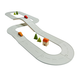 Plan Toys - Wegen-bouwset Rubber Road & Rail - Large Set