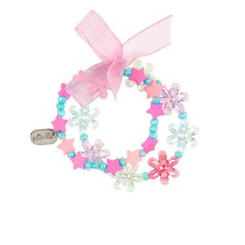 Souza for Kids - Armband Leanne - bloemen & sterren - blauw & roze