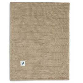 Jollein Deken Wieg Velvet Pure Knit - Biscuit - GOTS