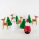 Set van 10 decoraties - Honeycomb Christmas Characters
