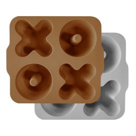 Set van 2 siliconen bakvormen XOXO - Woody Brown & Powder Grey