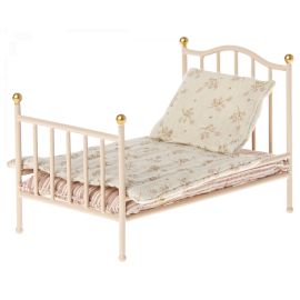 Miniatuur vintage bed - Roze
