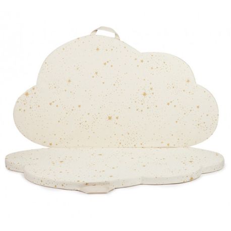 Cloud eco opvouwbare speelmatras - gold stella / natural