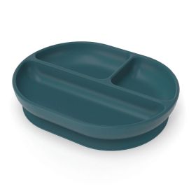 Siliconen bord met zuignap en vakjes - Blue Abyss