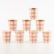 Set van 8 bekers - Burnt Orange Gingham