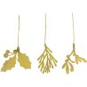 Kerst ornamenten Yule Greens - 3 Pack - Golden Metal