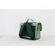 KLEINE LEREN SCHOOLTAS FLOWERS - PASTEL GREEN - Own stuff
