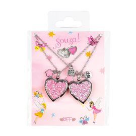 Souza for Kids BFF Hartjes Ketting, roze, glitter