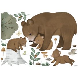 Decoratief stickervel L- Bears Family - Lilipinso