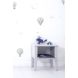 Stickervel A3 (29,7 X 42 cm) - Little Hot-Air Balloons (Blue) - Lilipinso