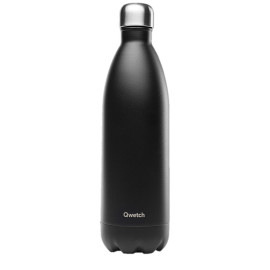 Isothermische zwarte en matte drinkfles - 1 L