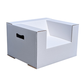Paperpod - Kartonnen stoel (2x) Wit