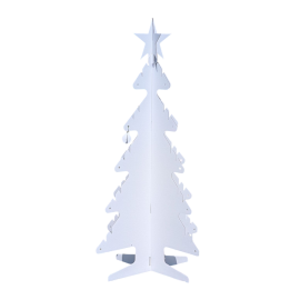 Paperpod - Witte kartonnen kerstboom pakket van 5