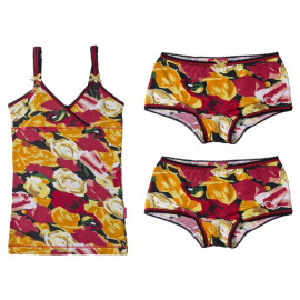 set sous-vêtements fille fleuris 'Rose' (2-10a)