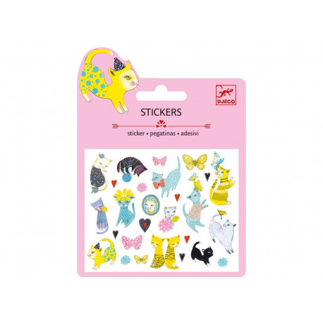 Beestig setje glitter stickers - Katten * Beestig setje glitter stickers - Katten *