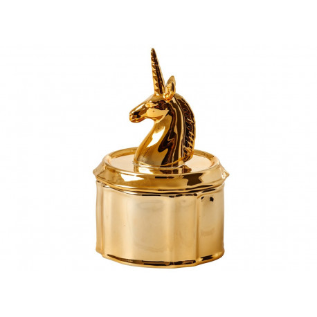 Goud juwelendoosje - eenhoorn Goud juwelendoosje - eenhoorn