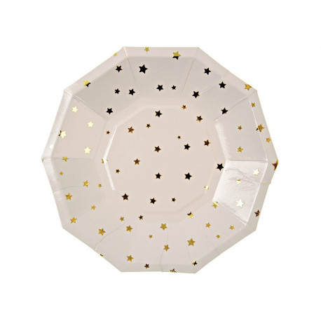 set 'Toot Sweet' bordjes met gouden sterren set 'Toot Sweet' bordjes met gouden sterren