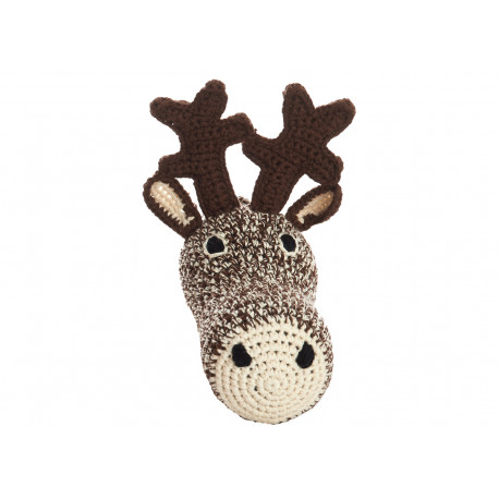 klein crochet rendier hoofd 'choco' klein crochet rendier hoofd 'choco'